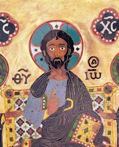 Cristo Enthroned (cloisonne esmalte)